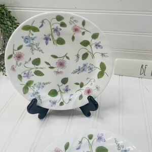 Corelle Corning Delicate Array Set of 7 Salad Plate 7 1/4" 18cm Floral Dishware